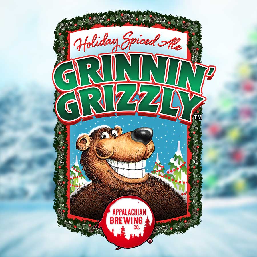 Grinnin' Grizzly Holiday Spiced Ale by Appalachian Brewing Company
